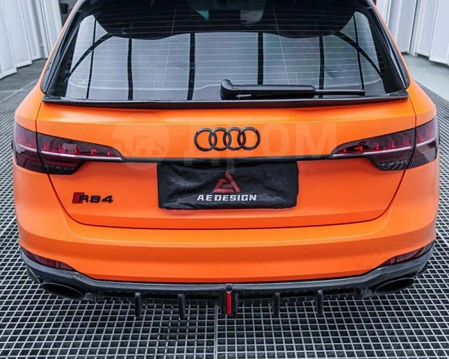 картинка Задний диффузор Audi RS4 B9 / B9.5 со стоп сигналом магазин  StreetTuning 