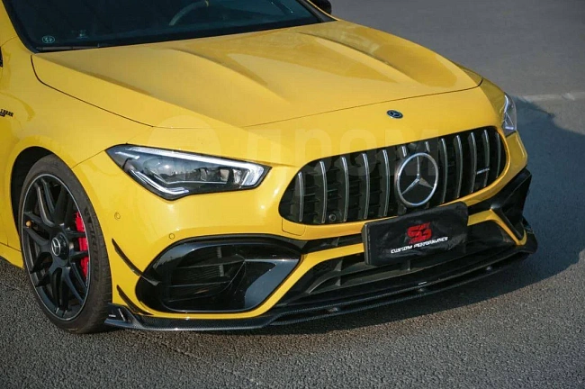 картинка Сплиттер (губа) на передний бампер для Mersedes CLA C118 CLA45 CLA45S магазин  StreetTuning 