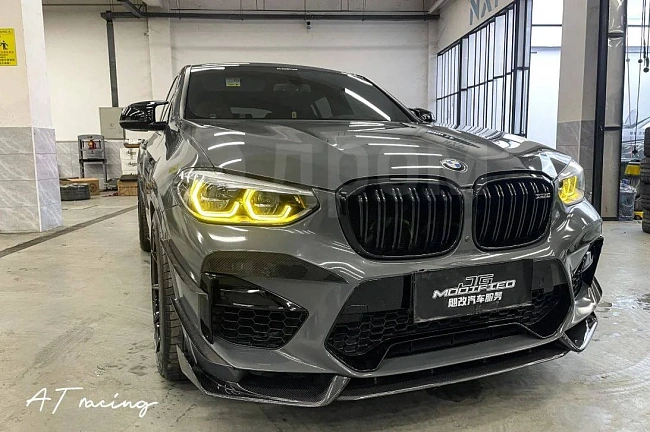 картинка Сплиттер (губа) AE Design для BMW X3M X4M/C F97 F98 2019-2021 карбон магазин  StreetTuning 
