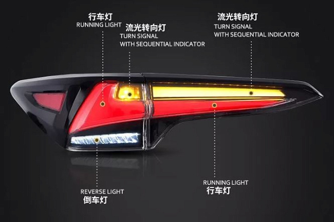 картинка Задние LED фары для TOYOTA FORTUNER 2017 - нв магазин  StreetTuning 