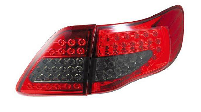 картинка Задние фонари для Toyota Corolla 2007-2010 г затемненные габарит и по магазин  StreetTuning 
