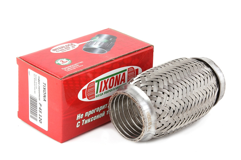 картинка Гофра глушителя Tixona (сталь 304 с внутренним металлорукавом) 45*120 от магазина  StreetTuning