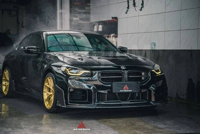 картинка Сплиттер средний (губа) на передний бампер для BMW M2 и M2C G87 магазин  StreetTuning 