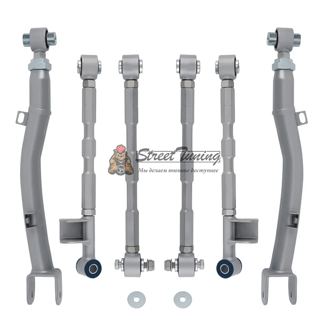 картинка Комплект регулируемых задних рычагов Maxpeedingrods для Subaru Impreza GD/GG 2002–2007 (6 элементов) магазин  StreetTuning 