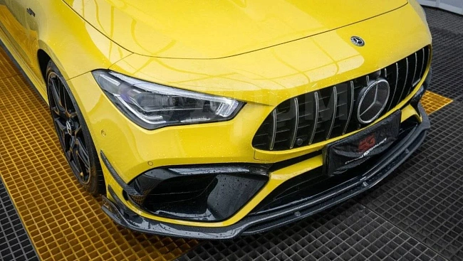 картинка Сплиттер (губа) на передний бампер для Mersedes CLA C118 CLA45 CLA45S магазин  StreetTuning 