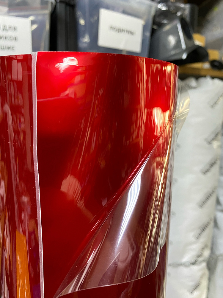 картинка Пленка виниловая рубиновый красный - PET Metallic Ruby Red от магазина  StreetTuning