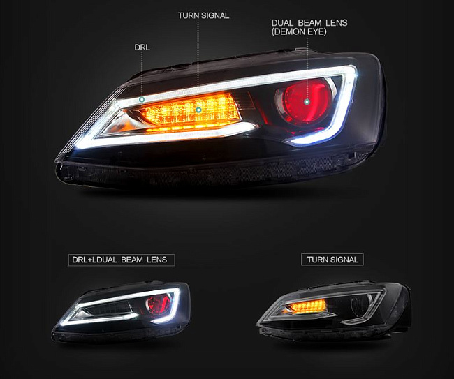 картинка Фары передние Volkswagen Jetta 6 2011-2015 магазин  StreetTuning 
