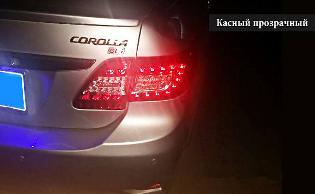 картинка Задние фонари для Toyota Corolla 2011-2013 г прозрачные магазин  StreetTuning 