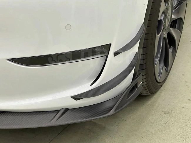 картинка Канарды на передний бампер для Tesla Model Y магазин  StreetTuning 